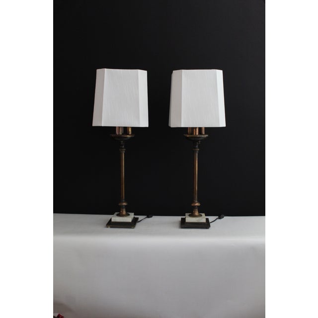 Mid 20th Century Copper Empire Style Table Lamps- For Sale - Image 12 of 12