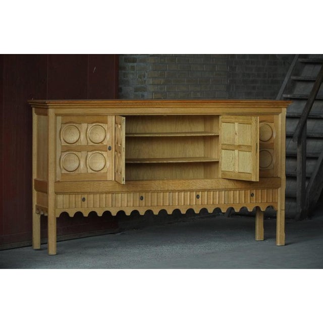 Vintage Danish Oak Sideboard by Henning Kjærnulf for Nyrup Furniture Factory, 1960s For Sale - Image 6 of 18