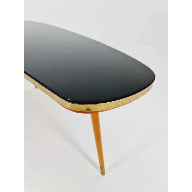 Mid-Century German Tripod Glass & Brass Coffee Table from Else, 1950s For Sale - Image 5 of 11