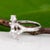 Silver Lab Diamond Semi-Mount Ring With 12 Diamond Accents in Solid 14k Gold, Size 6.75 For Sale - Image 8 of 8