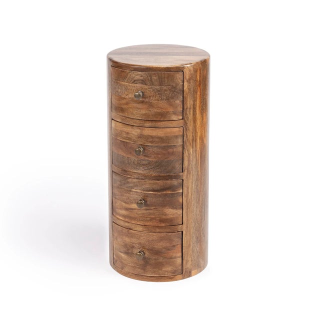 Liam Light Wood Accent Table with Storage, Light Brown For Sale - Image 12 of 12