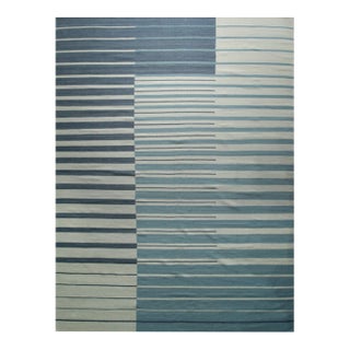 9x12 Majestic Laine Multicolor Geometric Modern Flatweave Wool Carpet Rug For Sale