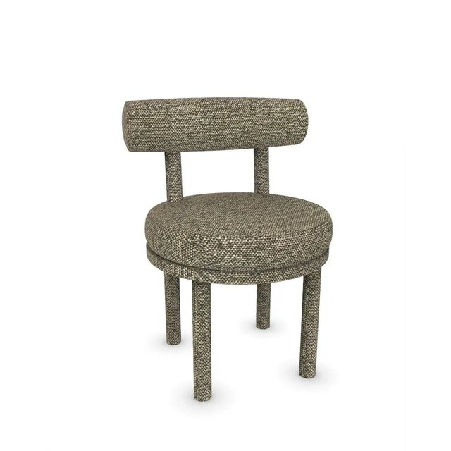 Wood Moca Chair in Safire 01 Fabric by Studio Rig for Collector For Sale - Image 7 of 7