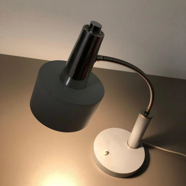 German Modernist Metal Table Light attributed to SIS Lights, 1960s For Sale - Image 14 of 15