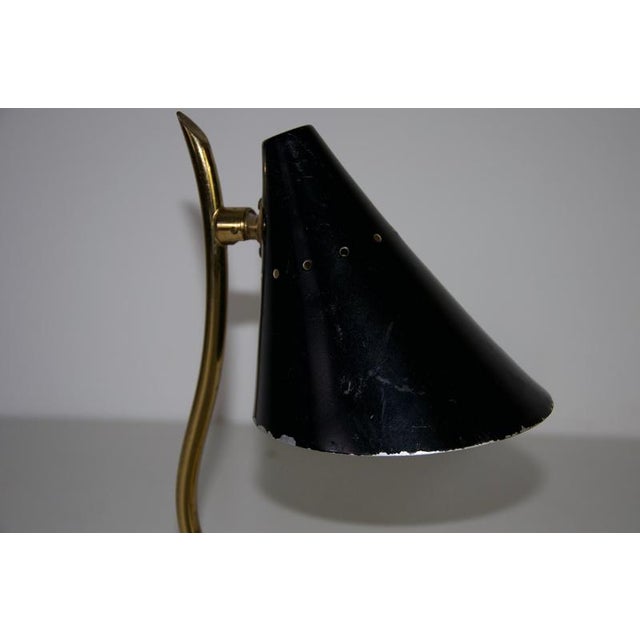 Black Mid-Century Modern Italian Brass Table Lamps, 1960s, Set of 2 For Sale - Image 8 of 15