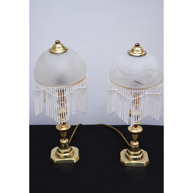 Gold Victorian Brass Table Lamps, 1870, Set of 2 For Sale - Image 8 of 15