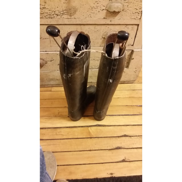 Vintage Black Leather Equestrian Riding Boots a Pair Chairish