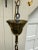 Vintage Brass Hanging Fixture With Vintage Shade For Sale In New York - Image 6 of 7