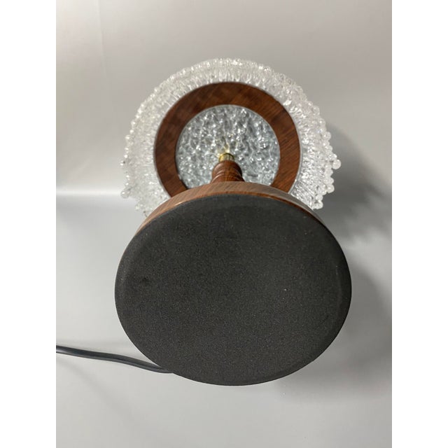 Retro Wood Grain Crystal Table Lamp For Sale - Image 12 of 12
