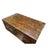 Vintage Floral Distressed Deep Red Rectangular Wood Trunk Box For Sale In San Francisco - Image 6 of 9