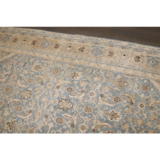 Gray Early 20th Century Soft Blue Persian Mahal Rug - 10'1" x 13'6" For Sale - Image 8 of 11