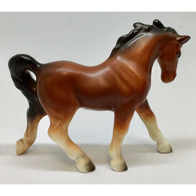 Mid Century Bone China Horse Figurine Chairish