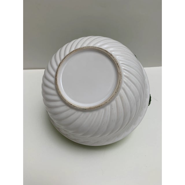 Farmhouse Vintage Ceramic Bowl of Green Apples For Sale - Image 3 of 9