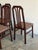 Dark Wood High-Back Upholstered Dining Chairs Set of 6 Mid-Century Modern For Sale - Image 12 of 12