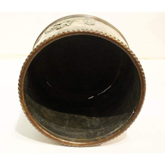 Brass Mid-19th Century French Circular Brass Jardiniere For Sale - Image 8 of 8