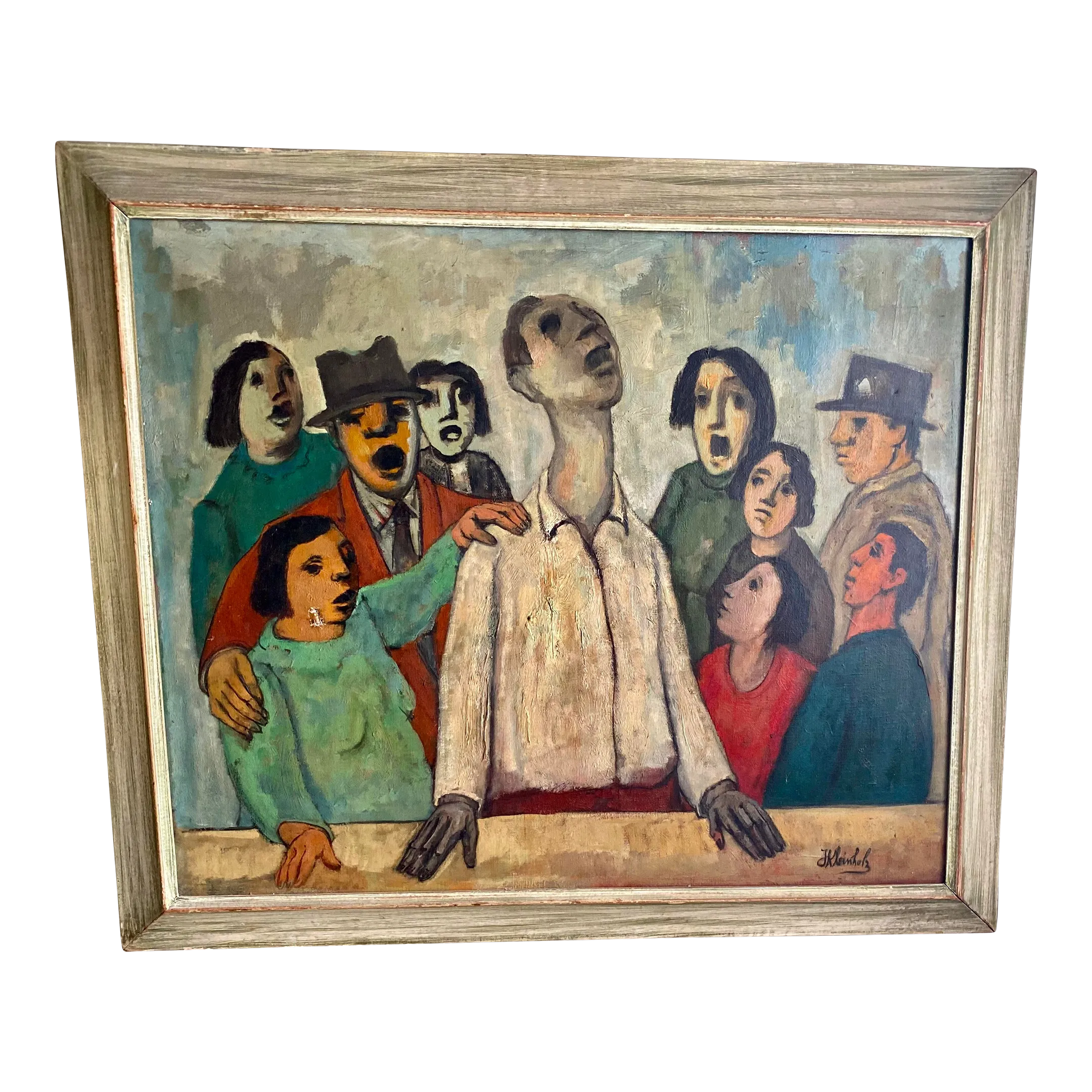 Rare Monumental Oil Painting by Well Listed American Artist Frank