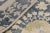 Textile Rug & Kilim’s Block Print Square Rug in Soft Beige and Blue Floral Medallions For Sale - Image 7 of 8