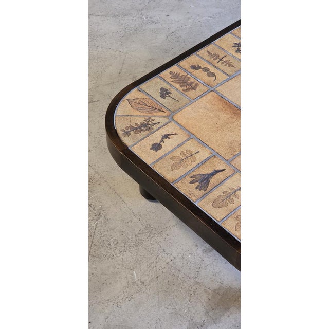 Herbarium Oval Coffee Table by Roger Capron, 1970s For Sale - Image 3 of 12