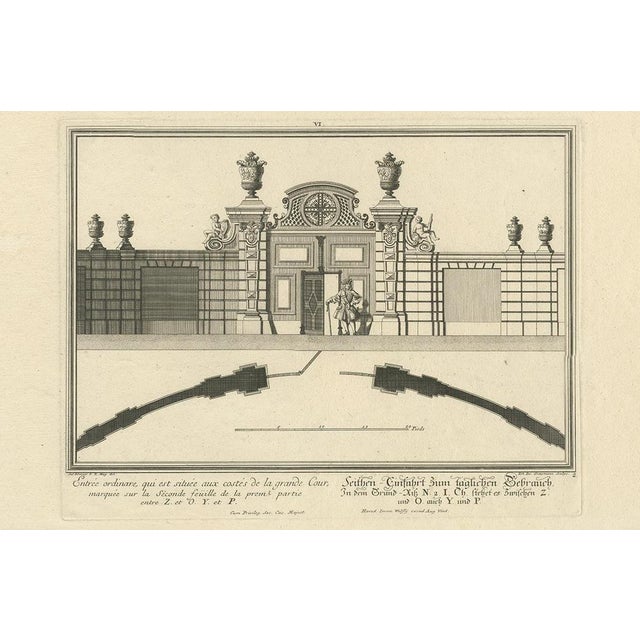 Wolff, Courtyard Gate, 1736, Paper For Sale - Image 3 of 5
