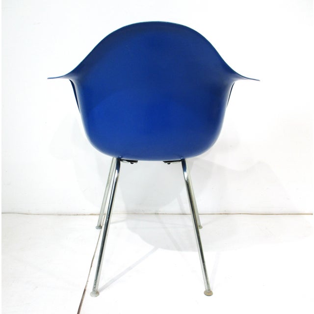 Herman Miller Eames Blue Arm Shell Chair by Herman Miller For Sale - Image 4 of 13