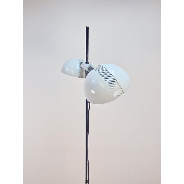 Metal Vintage White Floor Lamp from Valenti Milano, Italy, 1970s For Sale - Image 7 of 18