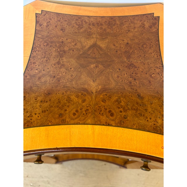 Maitland Smith Satinwood & Burlwood Inlay End Table For Sale - Image 12 of 12