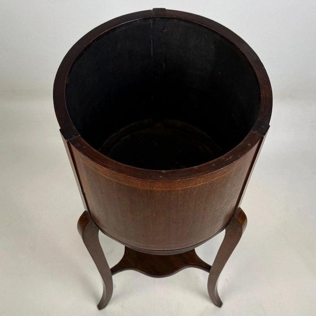 Antique Early 20th Century English Mahogany Jardinière For Sale - Image 6 of 7