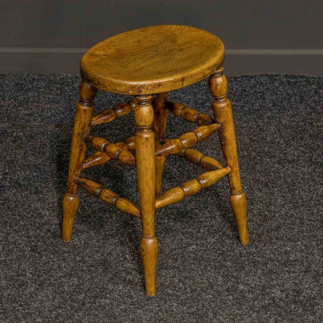 Tan Victorian Stool For Sale - Image 8 of 9