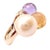 Metal Chanel Mademoiselle Rose Gold Diamond Amethyst Citrine Ring, Size 5.75 For Sale - Image 7 of 11