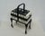 Chippendale Style Sewing Box in Black and White, 1940s For Sale - Image 3 of 7