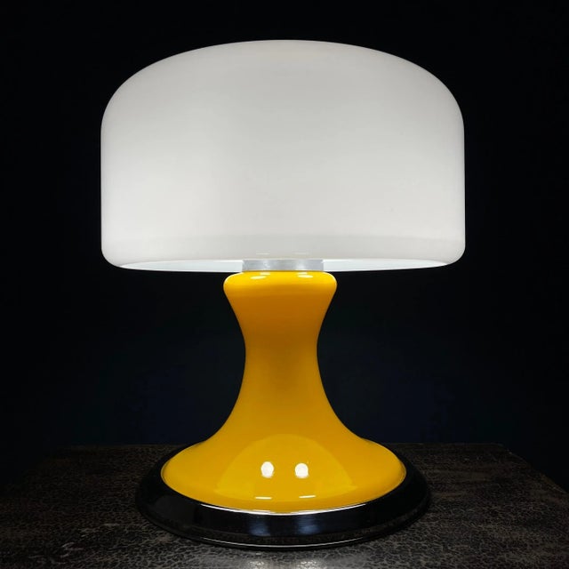 Mid-Century Italian Yellow Table Lamp, 1970s For Sale - Image 12 of 13