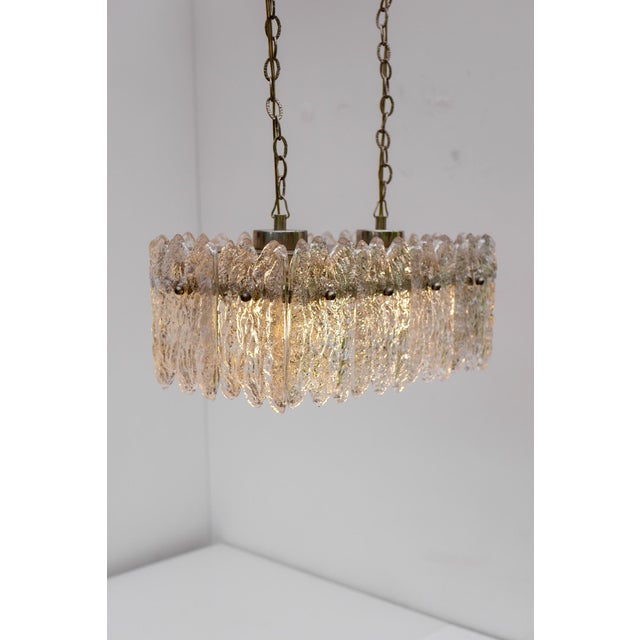 Vintage Crystal Glass Pendant Lamp by Carl Fagerlund for Orrefors, Sweden, 1970s For Sale - Image 6 of 18