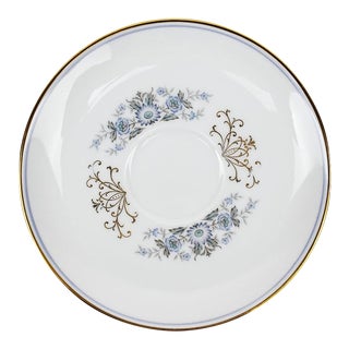 Noritake Mentone Blue Gold and White Saucer For Sale