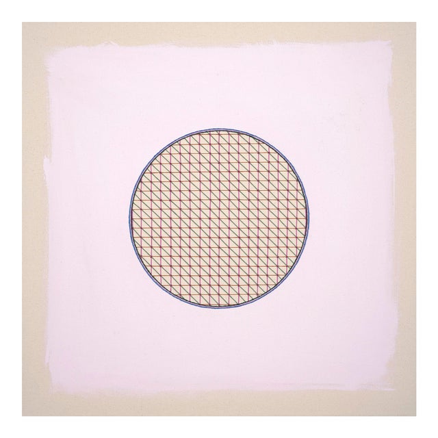 Pastel Lavender-Pink Abstract Minimal Circle Art Print by Emily Keating Snyder | 30 X 30 Unframed Print For Sale