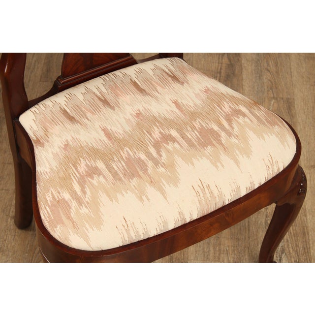 Late 20th Century Councill Queen Anne Style Set of Eight Mahogany Dining Chairs For Sale - Image 5 of 12