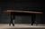 Industrial Table on Antique Cast Iron Base For Sale - Image 4 of 15