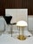 Brass Table Lamp with Opal Glass Dome, Germany, 1970s For Sale - Image 6 of 15