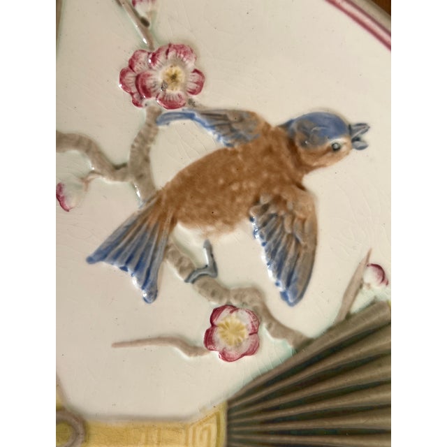 Late 19th Century Wedgwood Bird & Fan Plate, C. 1870's For Sale - Image 5 of 10