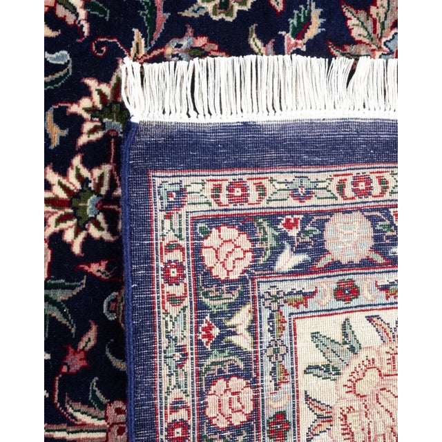 2000 - 2009 Mogul, One-of-a-Kind Hand-Knotted Area Rug - Blue, 8' 1" x 10' 2" For Sale - Image 5 of 8