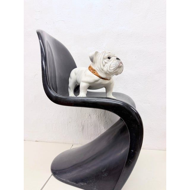 White Italian Ceramic English Bulldog Figurine from C.S.M., 1970s For Sale - Image 8 of 11