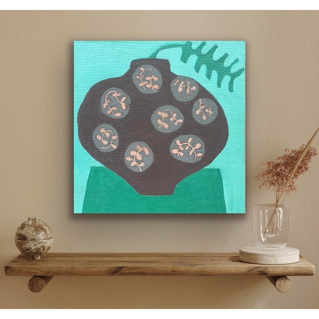 Vessel With Fern Leaf is a painting depicting two of some of my favorite things; vessels and plants. It's 12 x 12 on a...