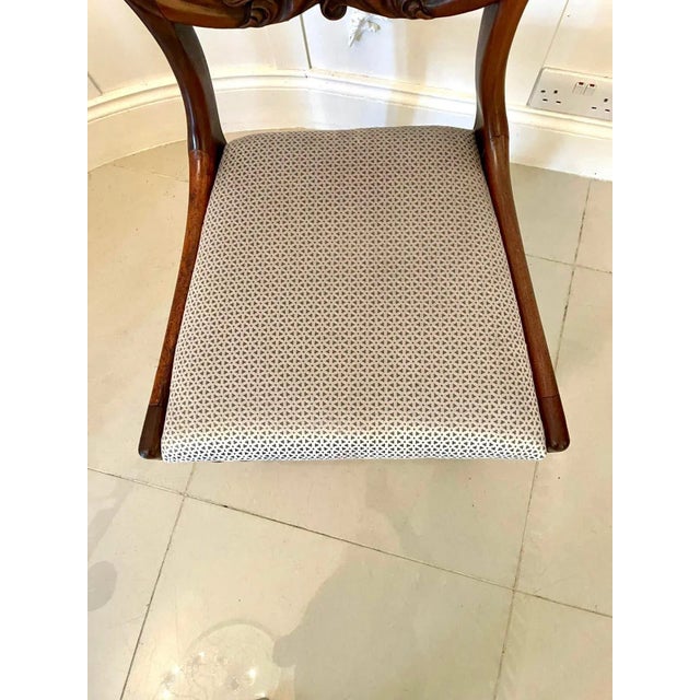 Set of Antique Victorian Mahogany Side Chairs For Sale - Image 9 of 14