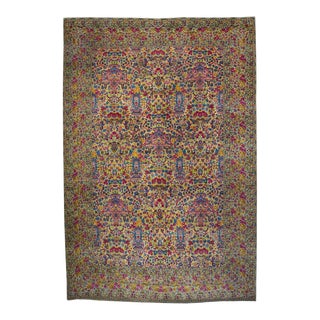 Antique Lavar Kerman Rug 9'7'' x 14'1'' For Sale