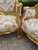 1970 French Louis XVI Gold Beech Damask Sofa Set - 3 PCS For Sale - Image 4 of 18