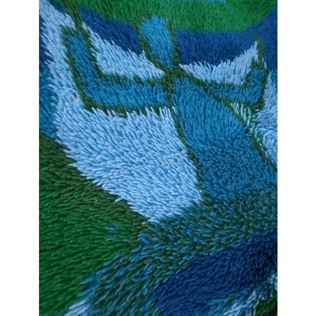 Mid-Century Modern Danish Rya Tapestry Wool Wall Rug by Ege Taepper, Denmark, 1970s For Sale - Image 3 of 7