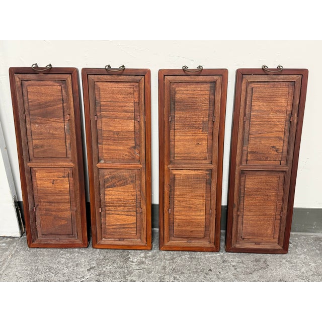 Vintage Chinese Porcelain Landscape Wall Panels, Set of Four For Sale - Image 12 of 12