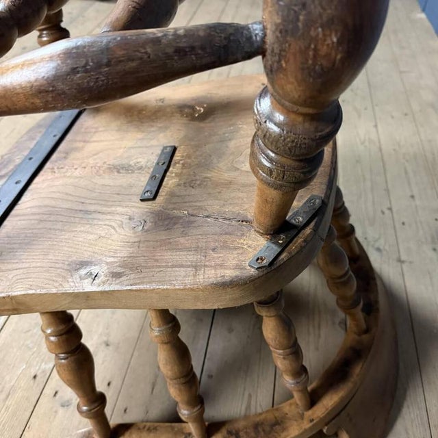 Antique English Captain's Chair, 1900s For Sale - Image 17 of 18