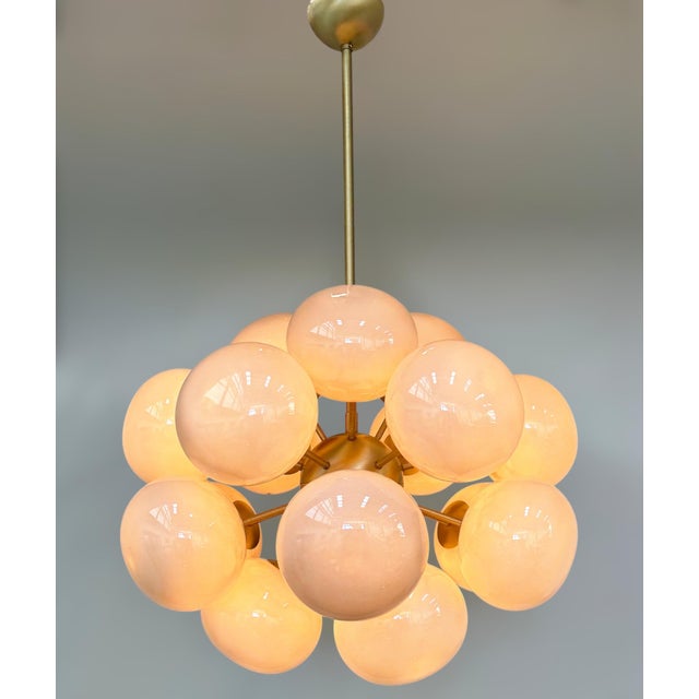 Glass 21st Century Ovale Pebble Sputnik Chandelier by Fabio LTD For Sale - Image 7 of 8