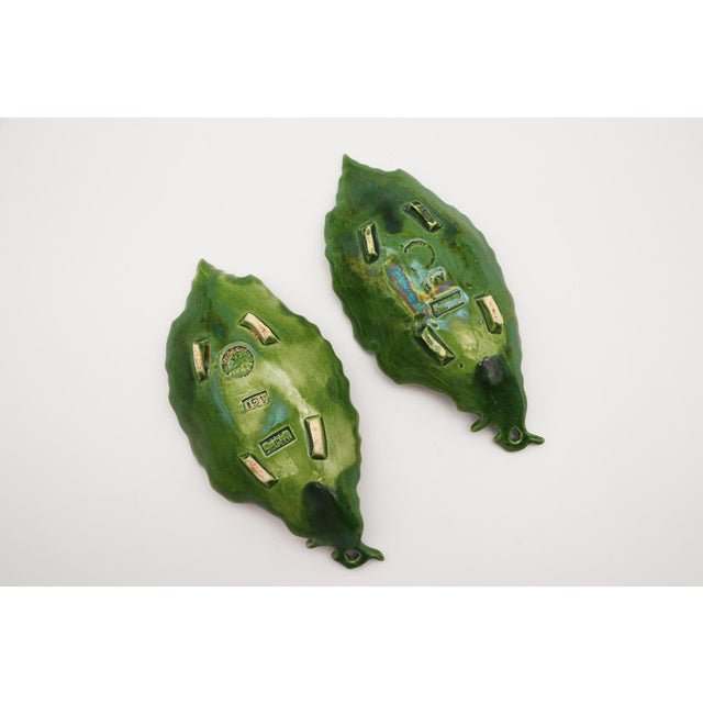 1930s Set of Two Small Serving Dishes by Bordallo Pinheiro, Featuring a Design of Cherries on Leaves For Sale - Image 11 of 12