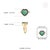 Georgian Era Inspired Button Back Set 2.37 Ct Emerald Heart Ring Size 6 in 18k Gold For Sale - Image 9 of 17